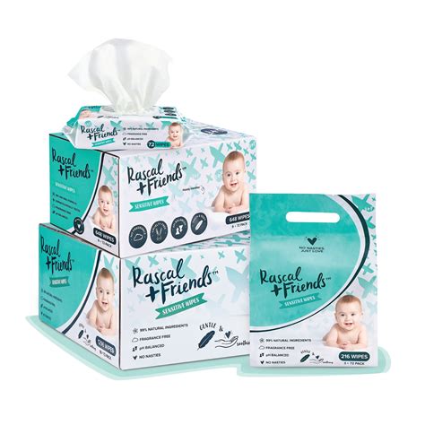 Made with 99 natural ingredients and extracts of Aloe,. . Rascal and friends wipes